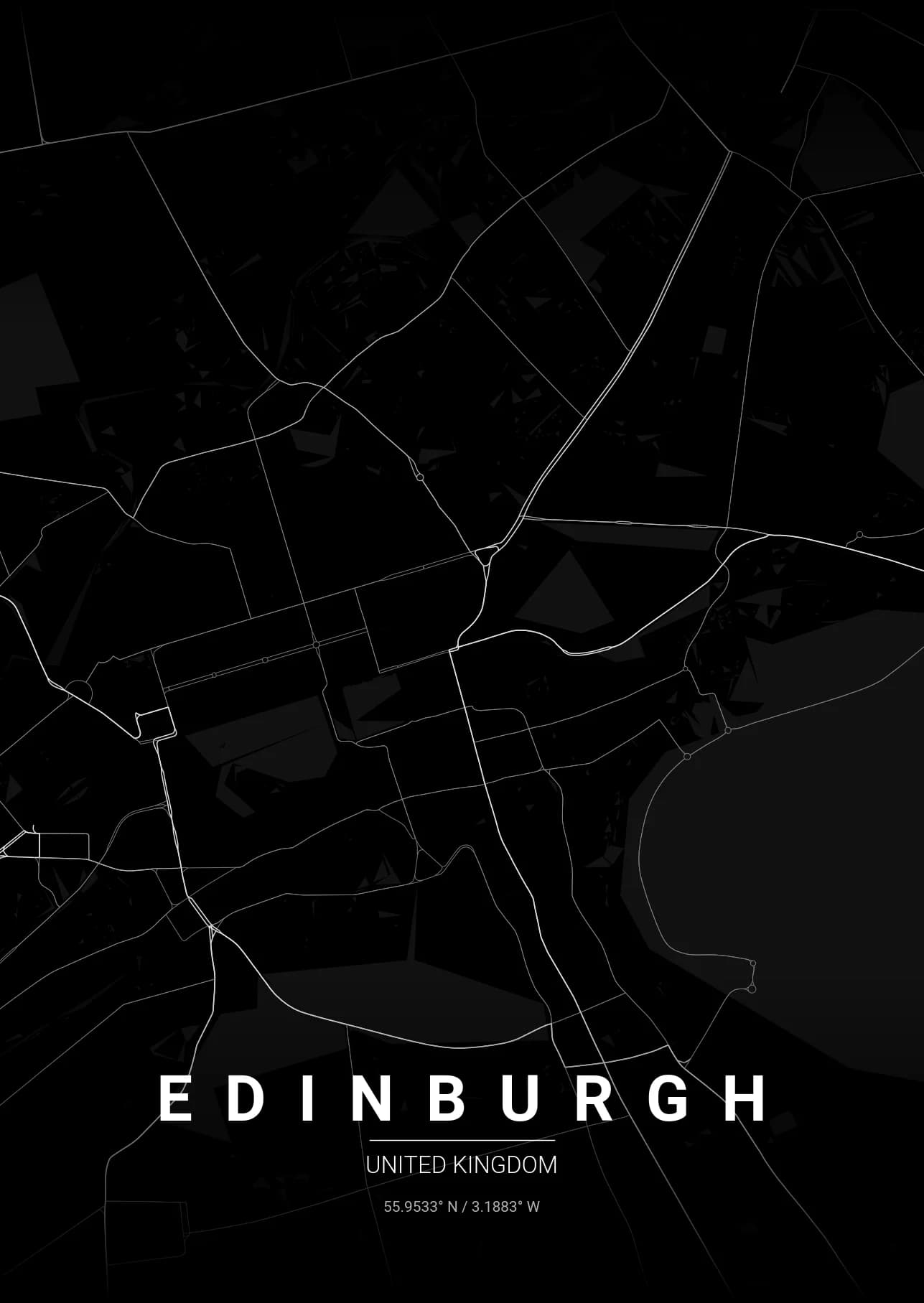 Edinburgh map poster in Forest theme