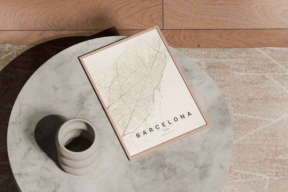 Map poster showcasing travel memories