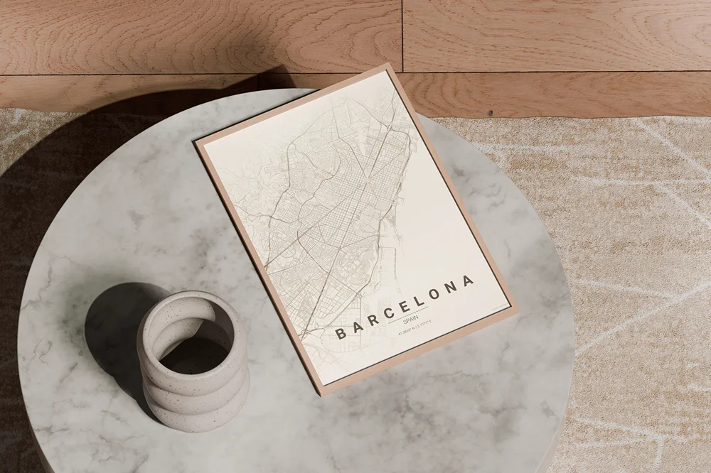 Map poster celebrating travel memories